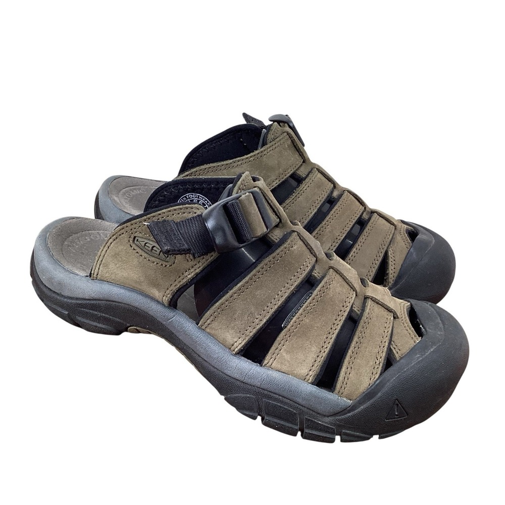 Keen Newport Slide Sandal Shoes Slip On Women's Size 6.5 Weathered Leather
